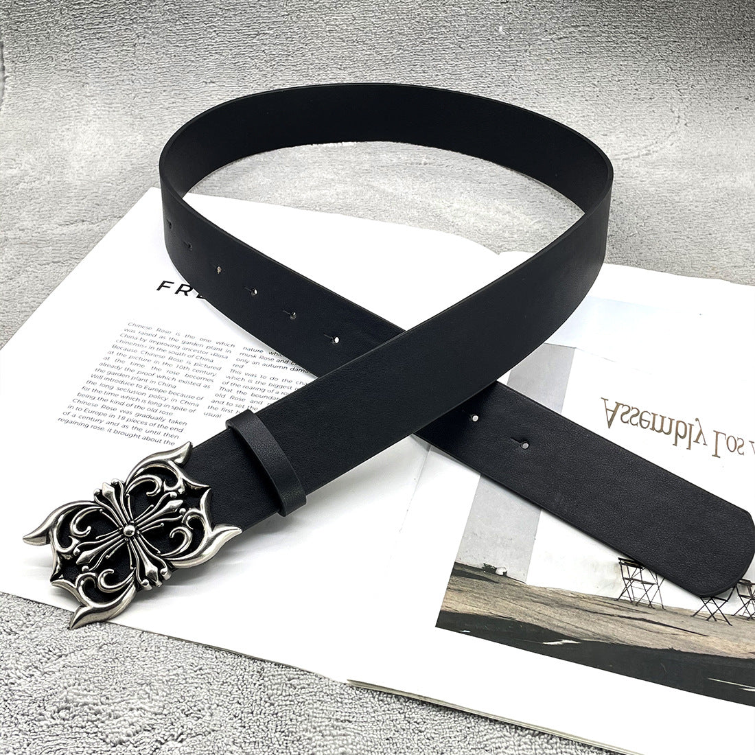 Chh Chrome Heart Belt Cross Hexagram Vine