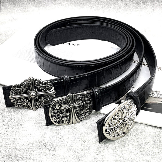 Chh Chrome Heart Belt CH Crocodile Cross