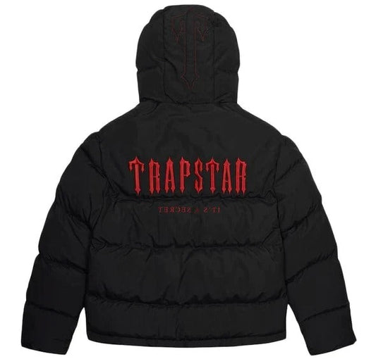 Trapstar Decoded Hooded Puffer Jacket 2.0 Black / Infrared