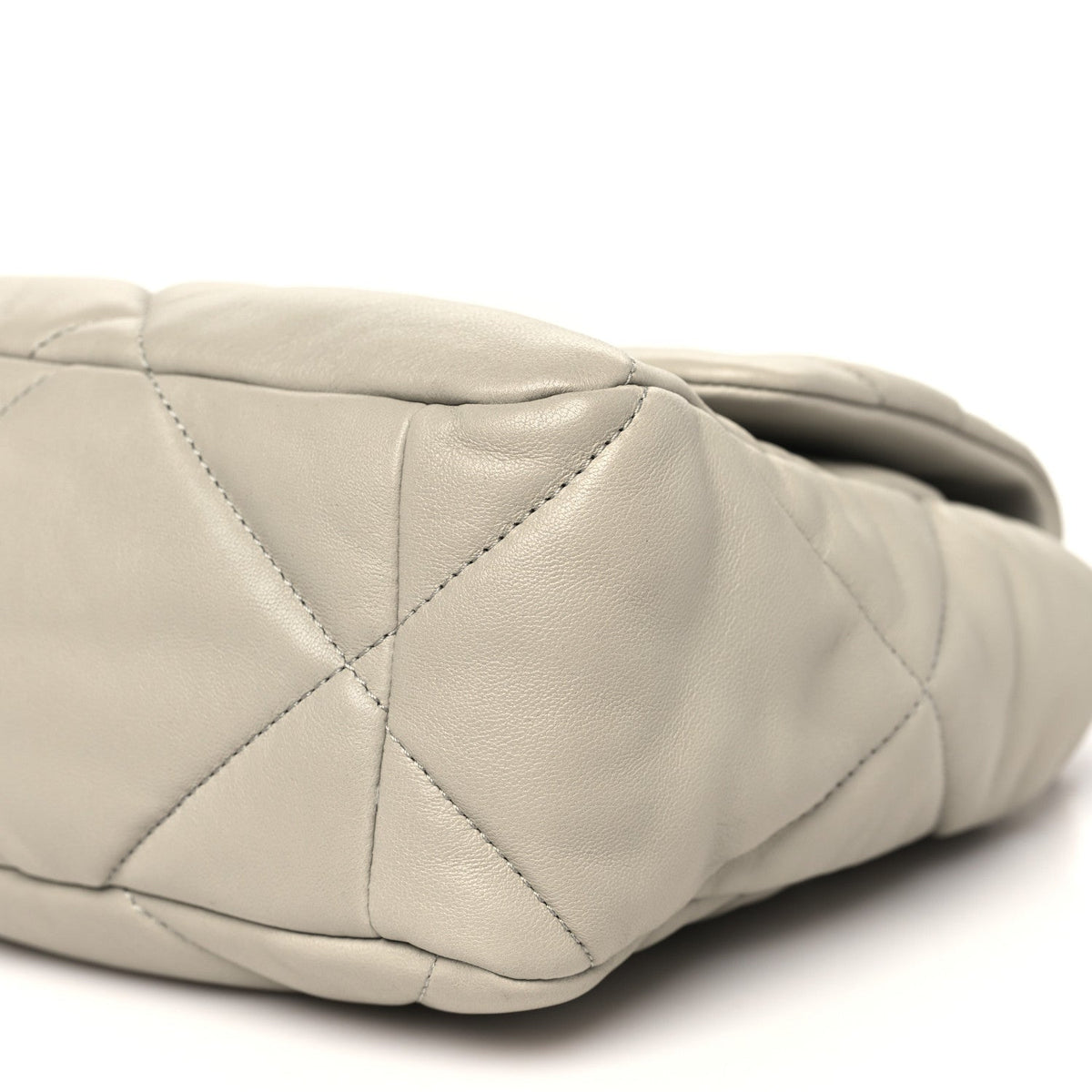 Lambskin Quilted Large Chanel 19 Flap Grey