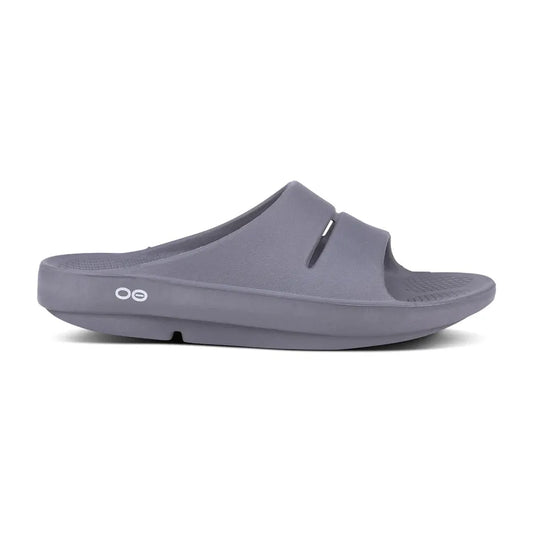 OOFOS Unisex Ooahh Slide Sandals in Slate