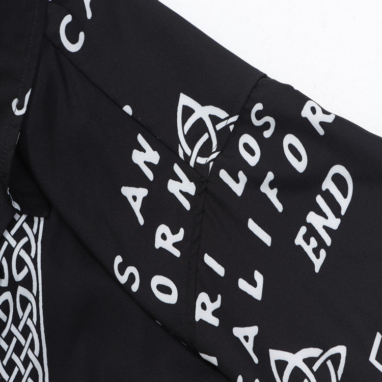 AMRI Ouija Board Bowling Shirt In Black