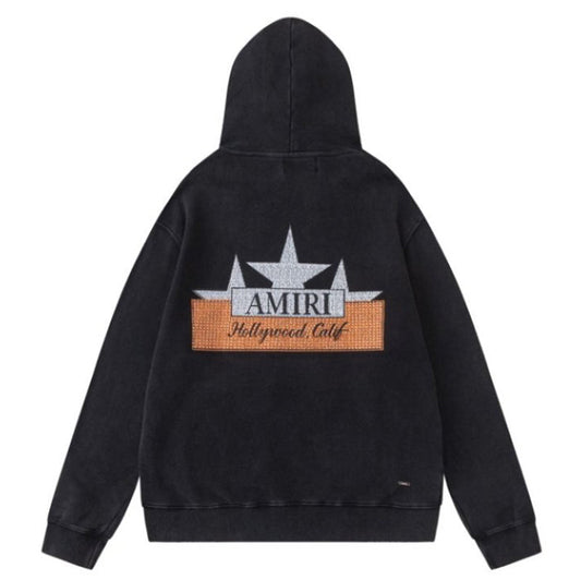 AMRI Vintage Crystal Star Hoodie