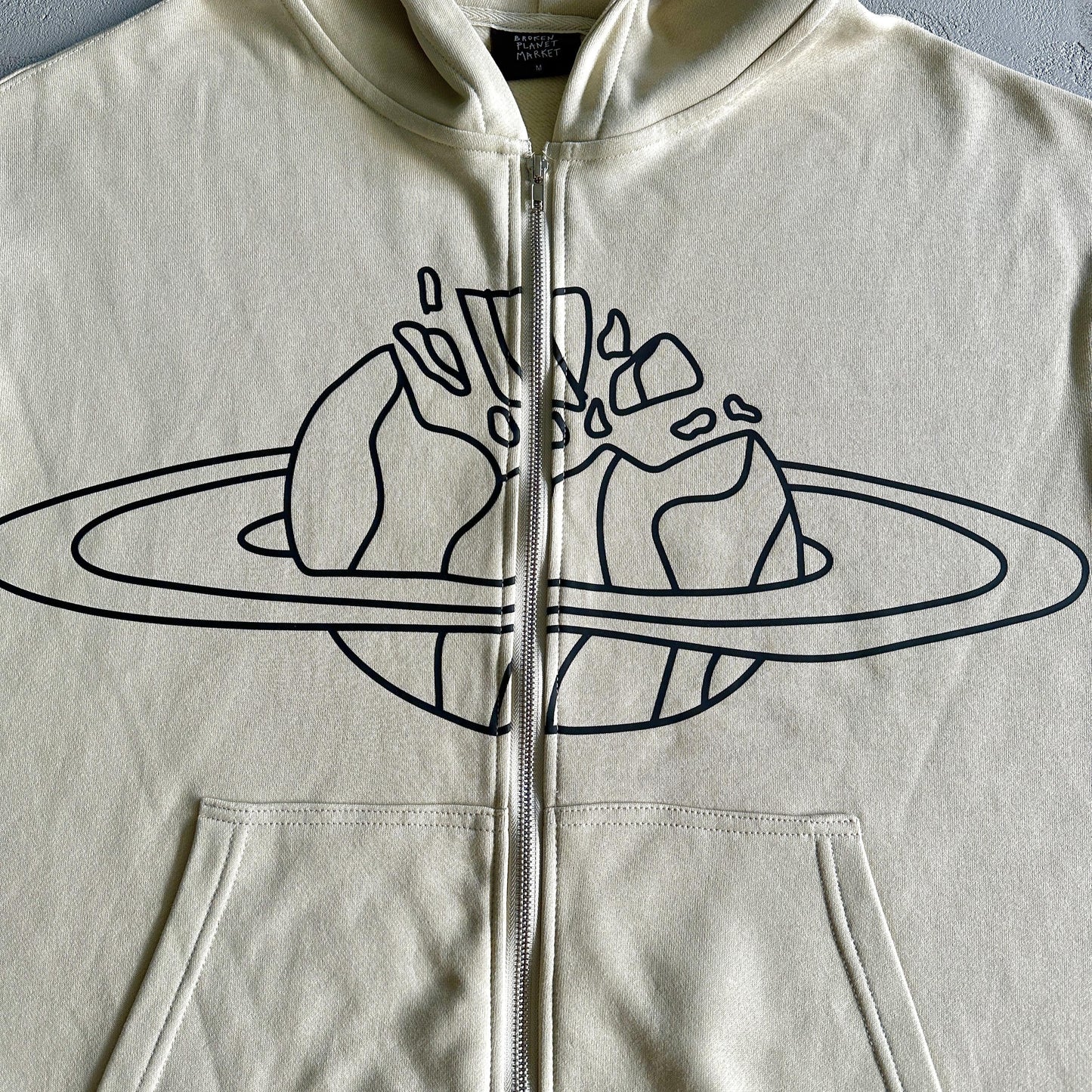 Broken P Planet Zip Up Hoodie
