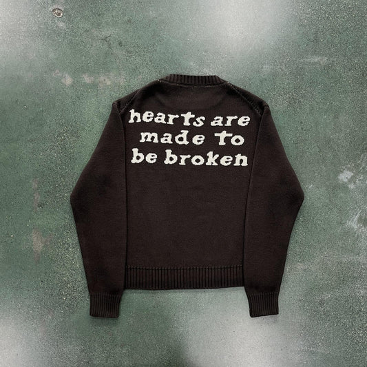 Broken P Skull Heart Sweater