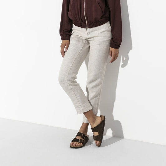 Birkenstock Arizona Suede Leather Soft Footbed Sandal in Mocha