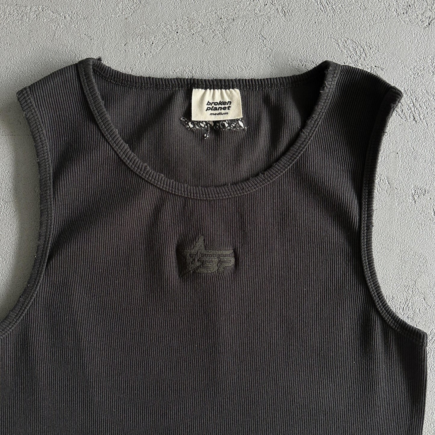 Broken P Mens Washed Ribbde Tank Top