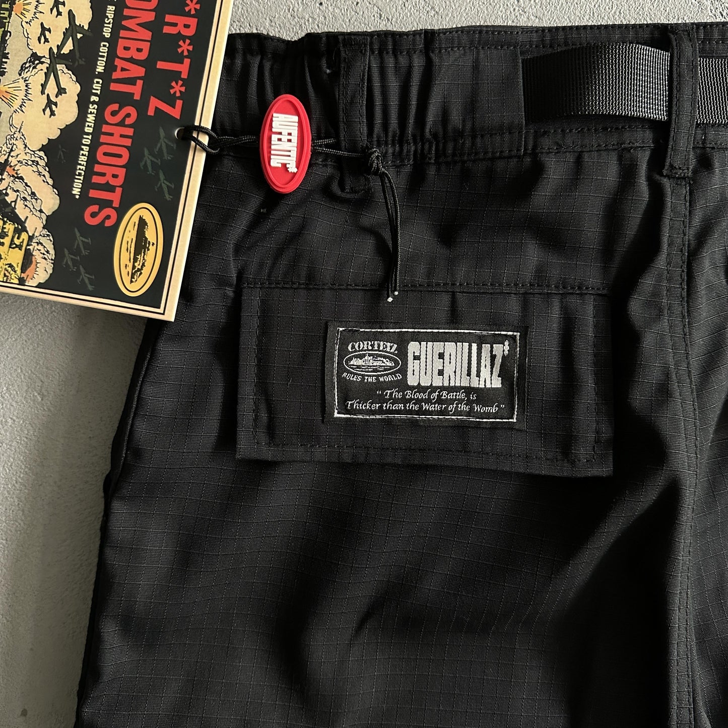 Corteiz Black Cargo Shorts