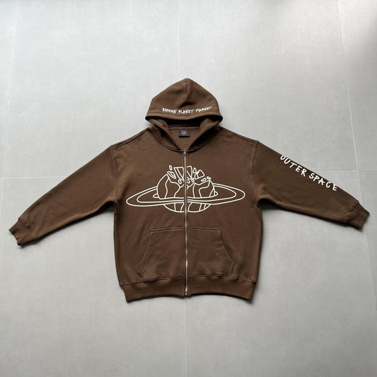Broken P Market Arctic Zip Up Hoodie